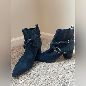 White House Black Market Navy Ankle Boots